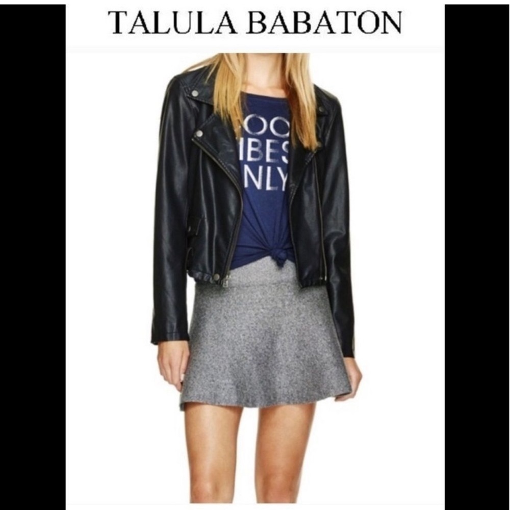 Aritzia Talula Vanderbilt Heathered gray skater circle Skirt Sz S
